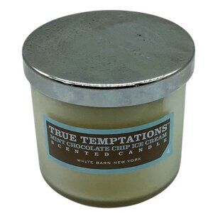 True Temptations Mint Chocolate Chip Ice Cream Scented Candle White Barn 4 oz.